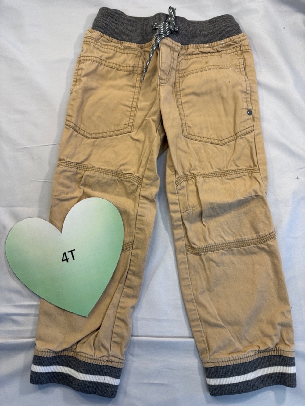 Gymboree - Tan/Khaki pants with Grey Accents